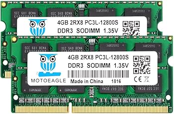 DDR3 DDR3L 1600 SODIMM 4GB 2Rx8 PC3 PC3L 12800S 8GB Kit (2x4GB